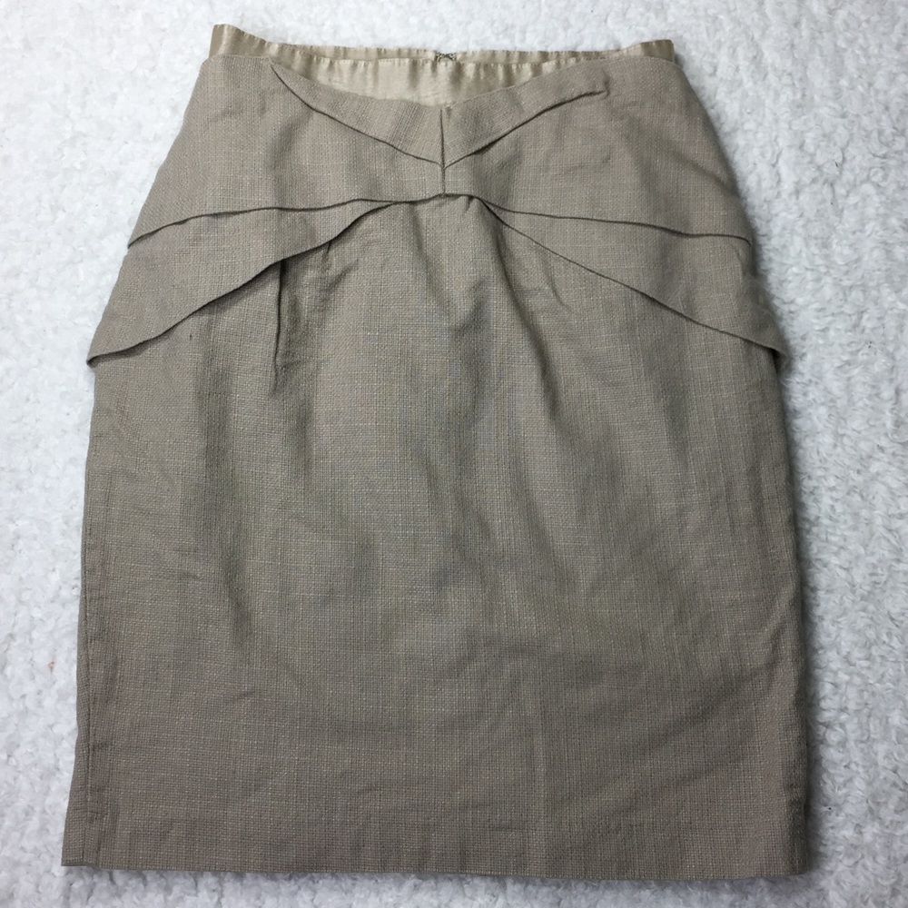 Anthropologie Pleated Origami Pencil Skirt Size 6